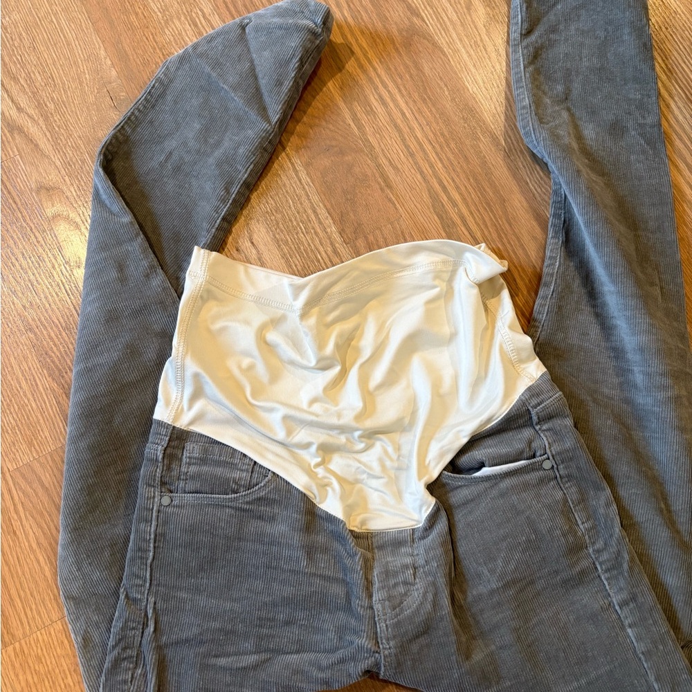 Pink blush maternity corduroys